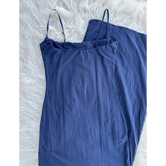 Skims Fits Everybody Long Slip Dress Navy Size Small - Picture 10 of 11